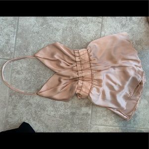 Pink Silk Romper
